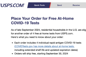 Free USPS COVID Tests have Ended