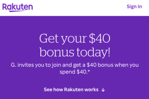 Rakuten Referral Bonus: $40 Cash Back ($50 in June, 2026)